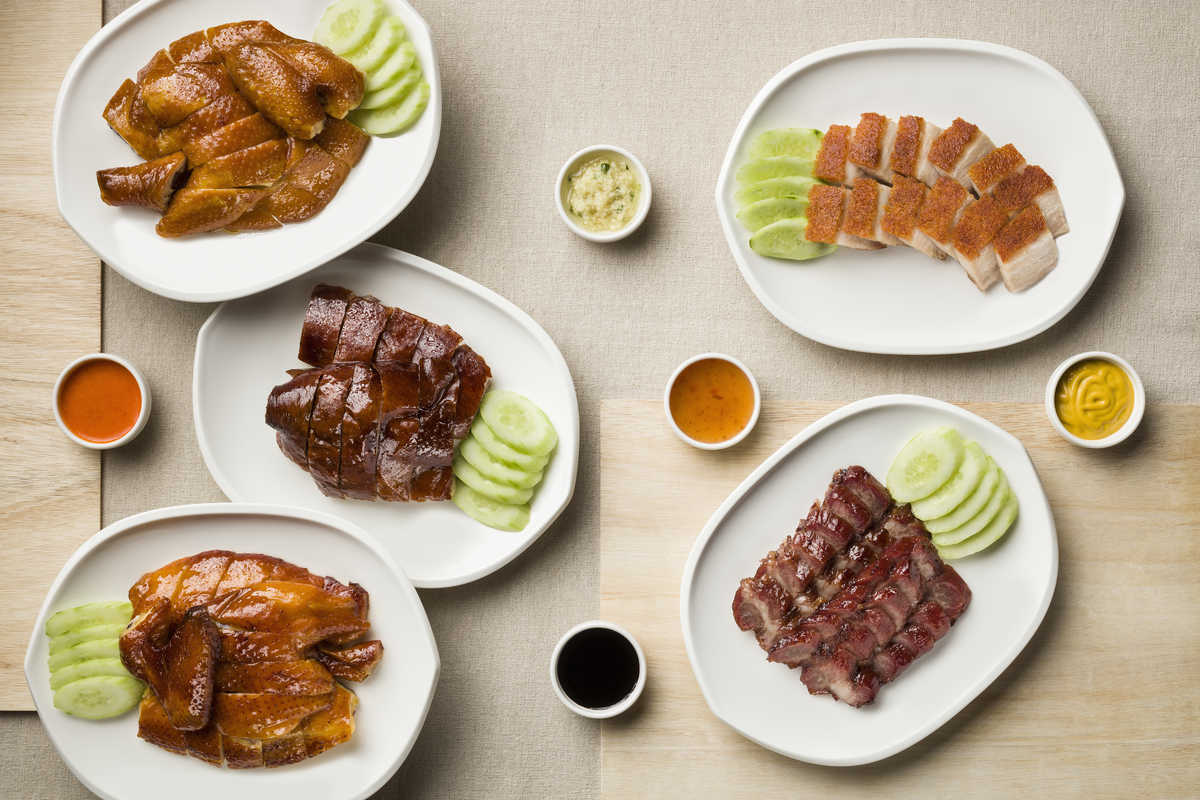 Menu picture of the roasted meat selection at Golden Pavilion restaurant in the City of Dreams resort.