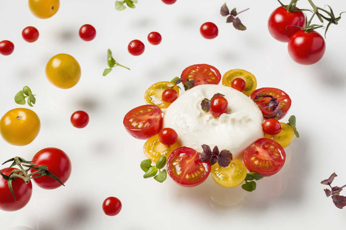 Food Picture of a Caprese salad at the Il Teatro restaurant in the Wynn Macau resort.