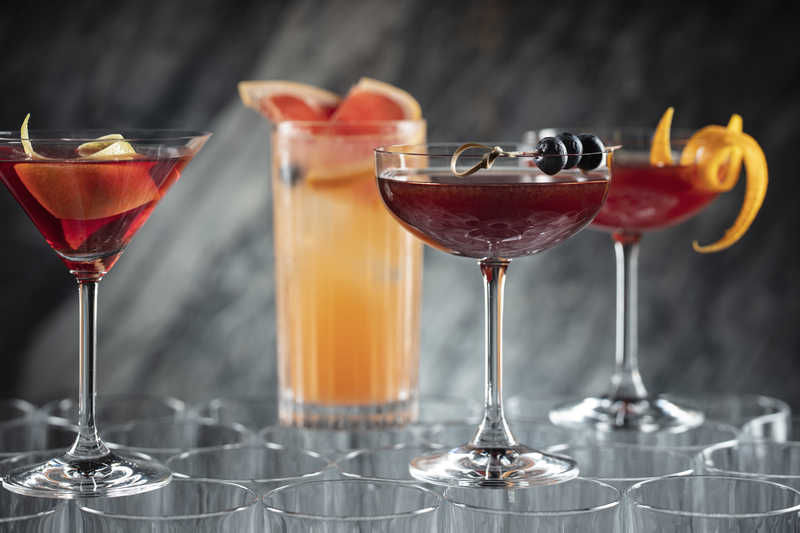 American drink set at Voyages by Alain Ducasse restaurant bar at Morpheus Macau.