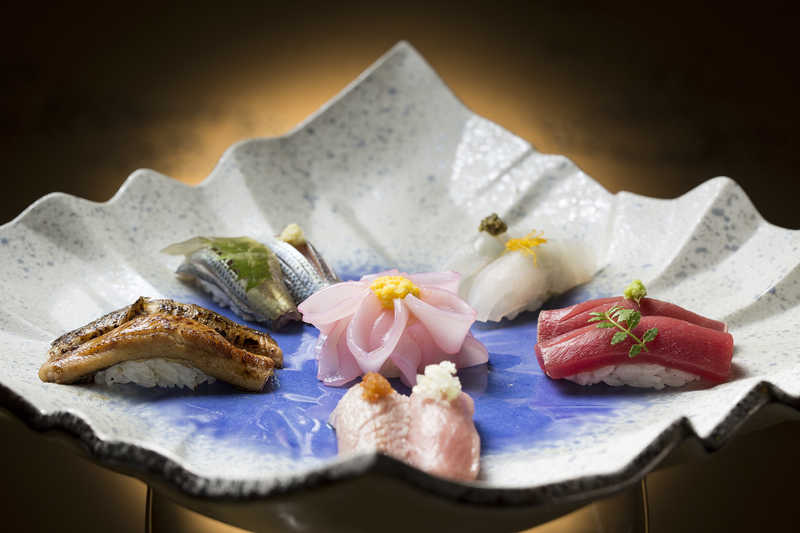 Sashimi at Yamazato restaurant, Hotel Okura, Macau.