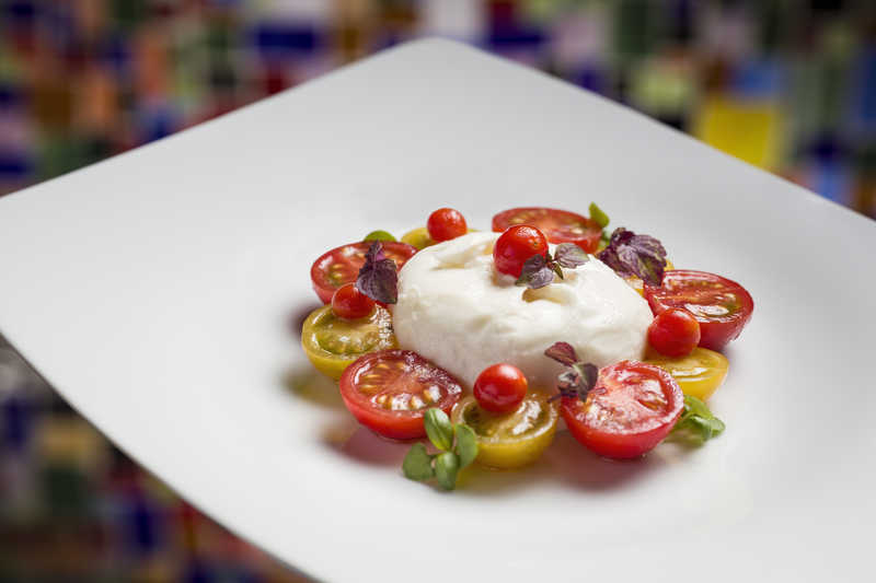 Caprese salad at Il Teatro restaurant in the Wynn Macau resort.