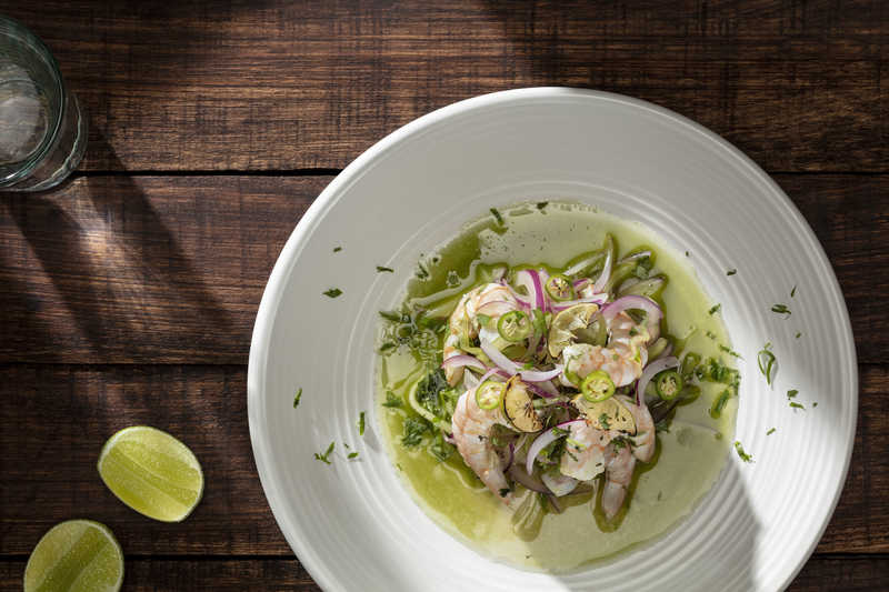 Shrimp ceviche in Mérida.