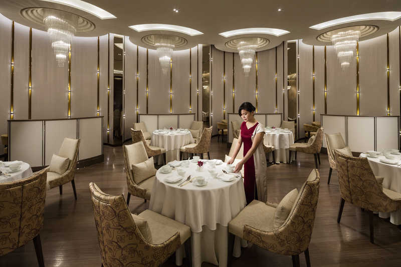 Interior of the Man Ho restaurant in Macau, China