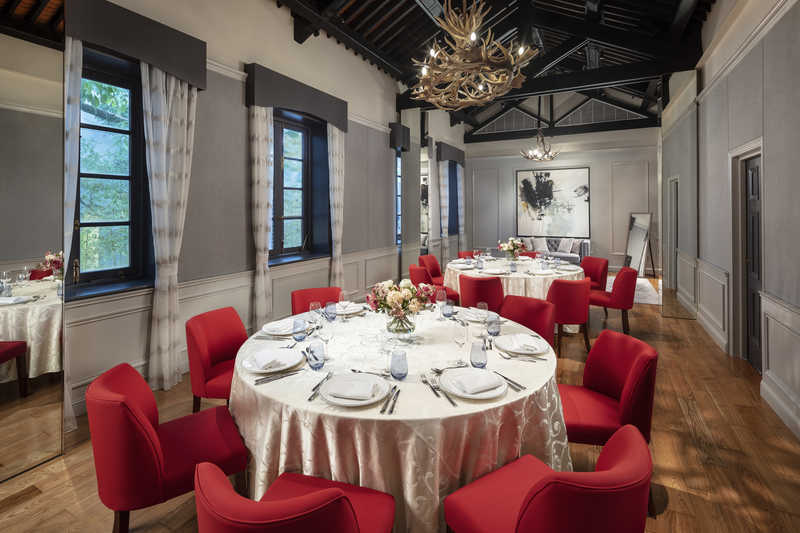 Banquet room at the Heritage 1881 hotel.