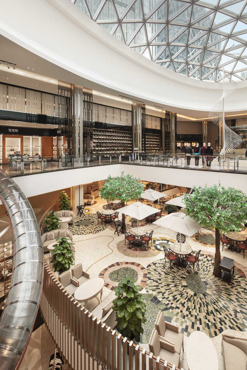 Louvre Cafe restaurant in the shopping mall at the City of Dreams resort.