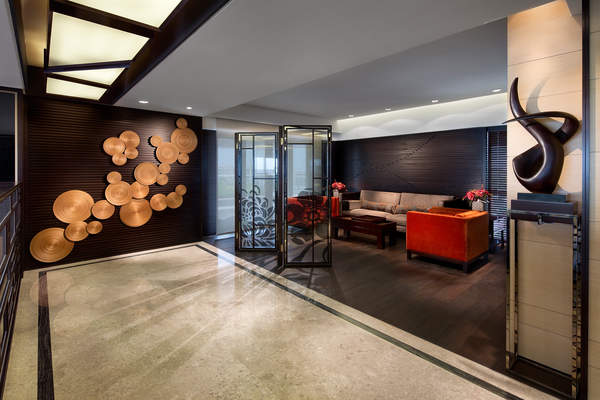 Architectural interior in a residential clubhouse in Guangzhou, China