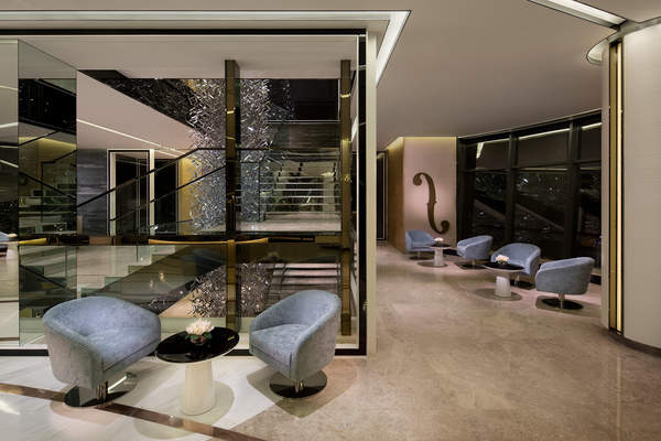 Architectural interior at a clubhouse in Guangzhou, China
