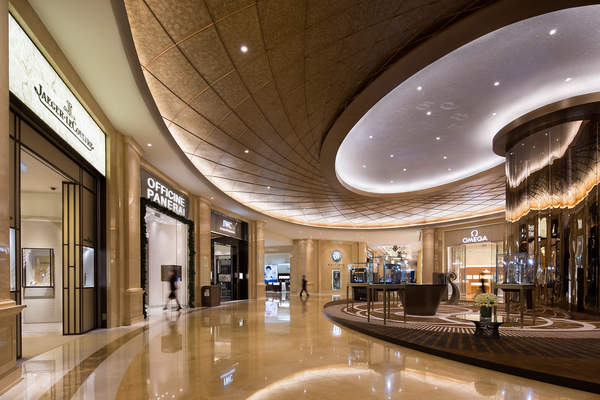 Interior of the DFS Galleria shopping mall in Macau, China