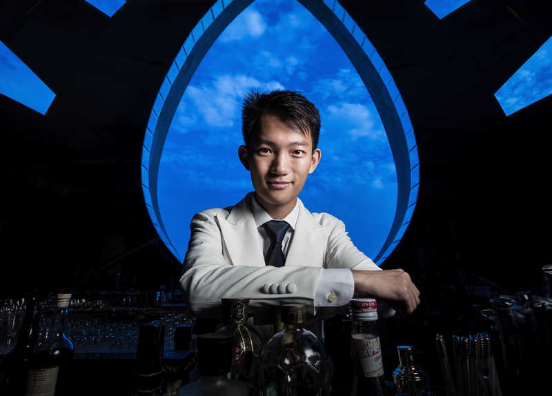 Paul Zhang, chief mixologist at the Ritz-Carlton Bar & Lounge.