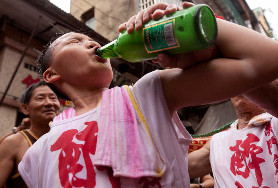 The youngest Drunken Dragon dancer in the group