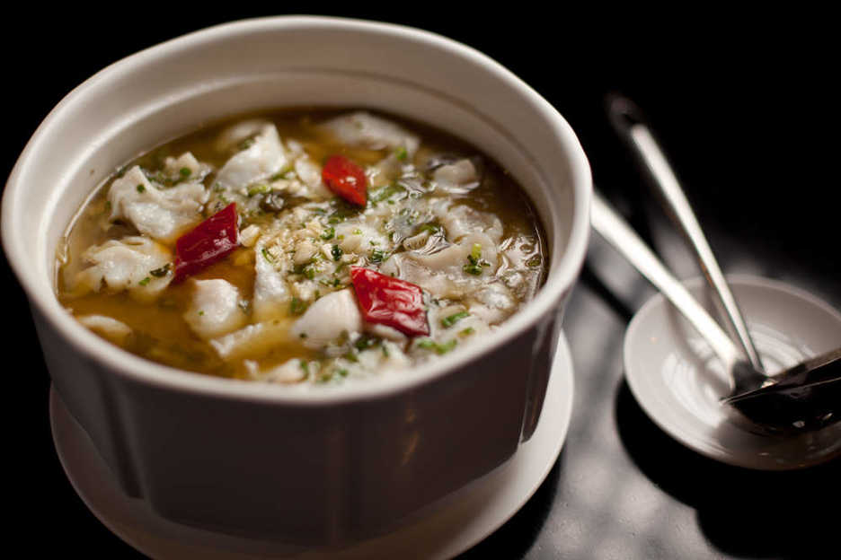 Fish soup with pickled vegetables at Olala Sichuan Chinese restaurant