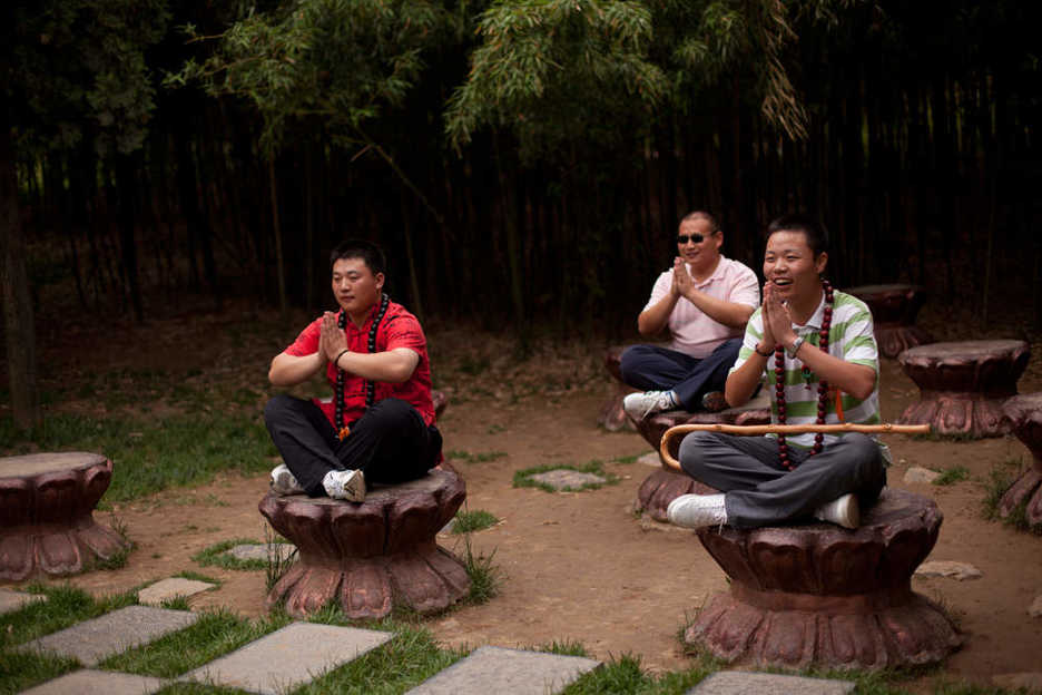 Tourists at Shaolin Si in Dengfeng, Henan province, China