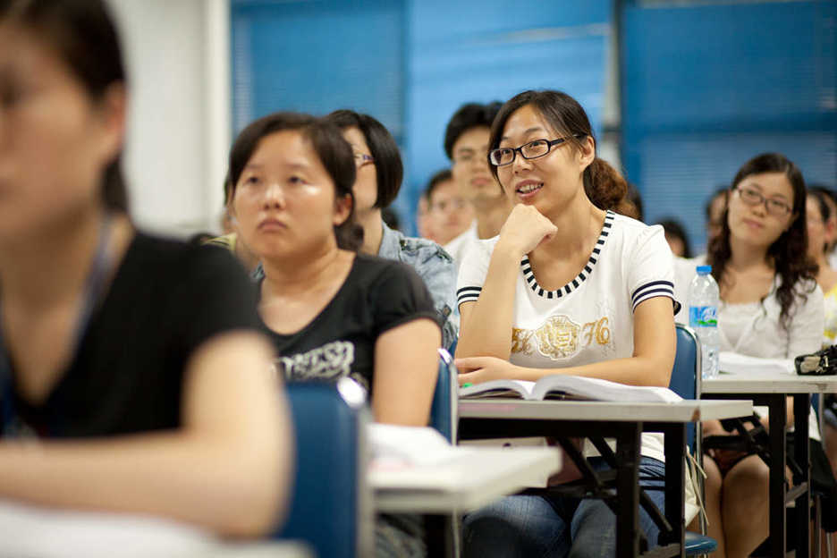 Students at the Foxconn / Hon Hai learning center on the company's Longhua plant