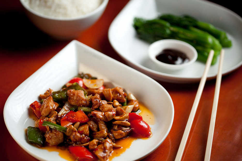 Kung Pao Chicken, a Chinese food special at Cafe Deco Macau