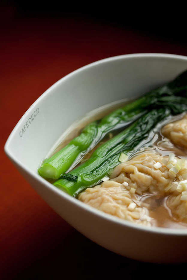 wonton dumpling soup, a Chinese food special at Cafe Deco Macau