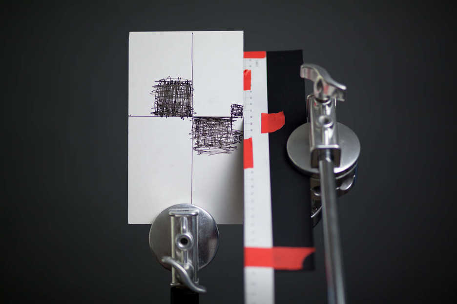 DIY lens calibration test target and gauge
