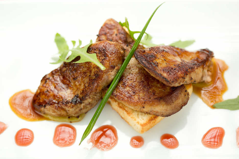 Pan-seared Foie Gras photographed for Cafe Deco Macau