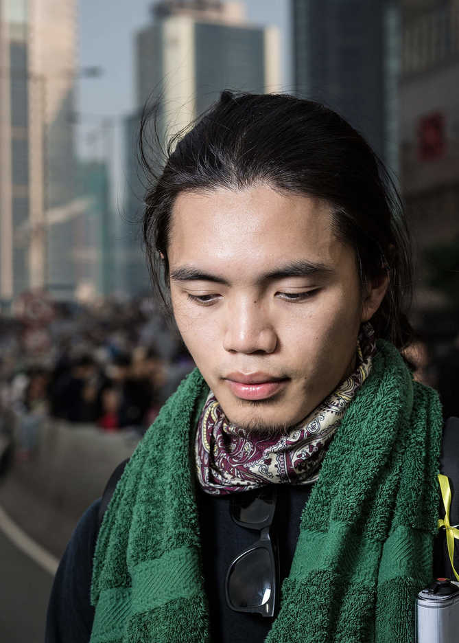 Pro-democracy protester in Central, Hong Kong