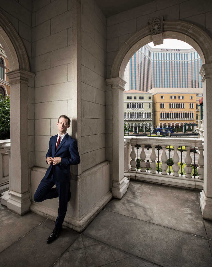 Jazz artist Anthony Strong poses at the Venetian Macau