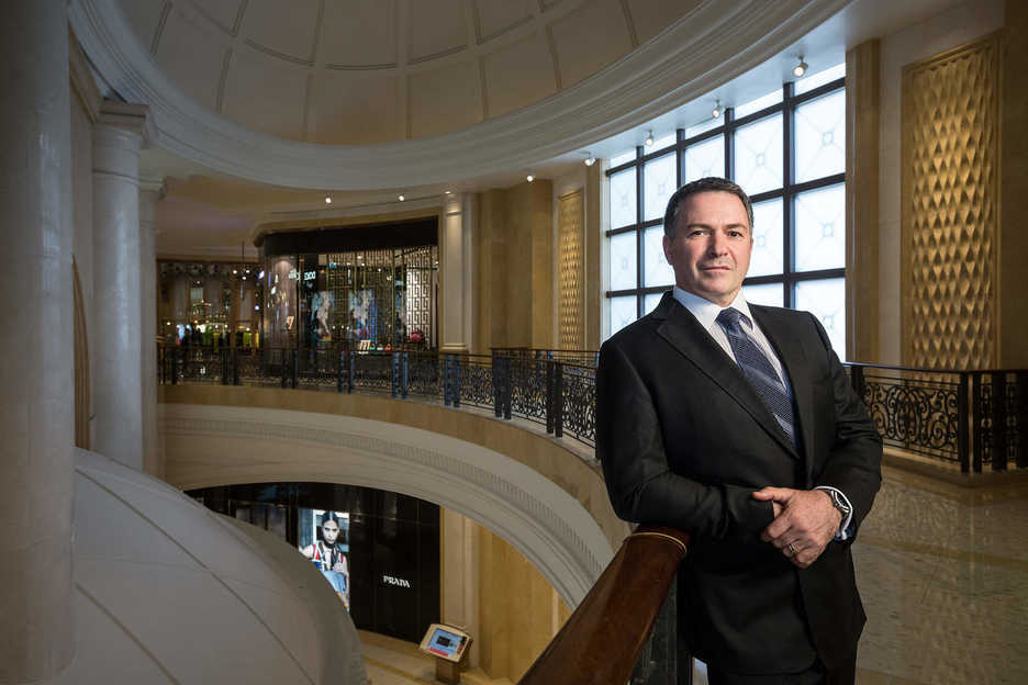 David Sylvester, senior vice president of global retail at Las Vegas Sands Corporation, poses at the Venetian Macau