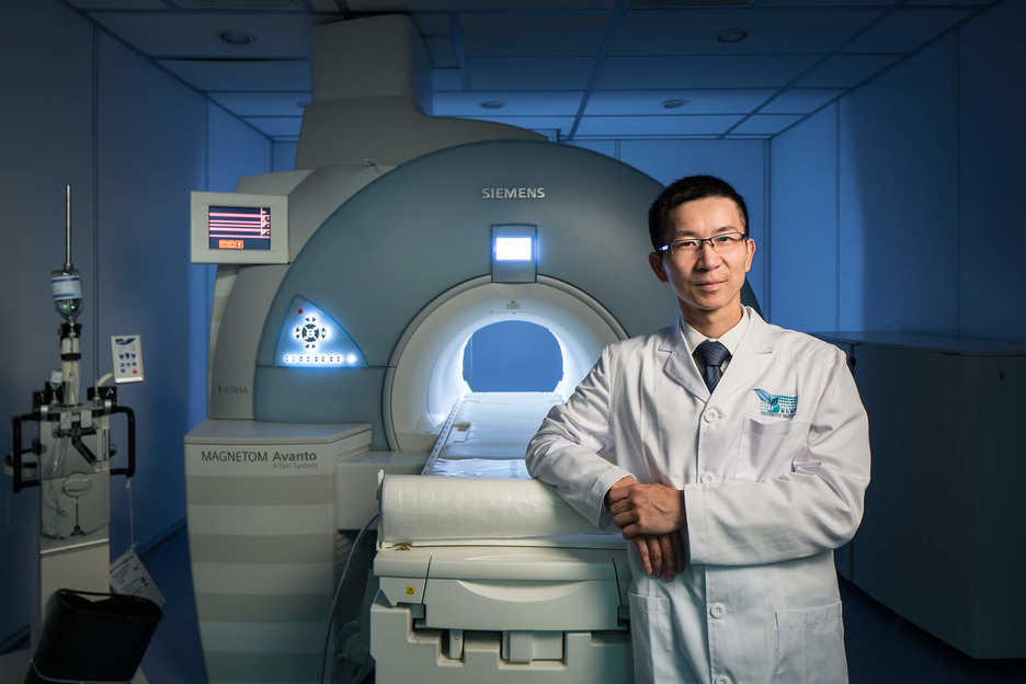 Wen Chaobai, doctor at the Macau University of Science and Technology Medical Imaging Diagnostic Center, poses in Macau