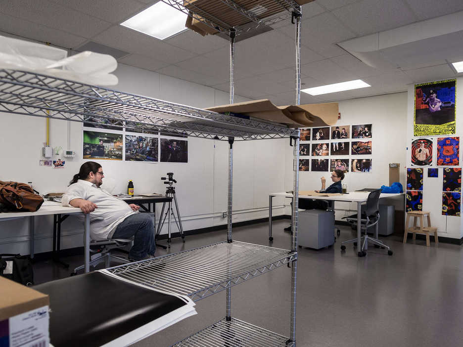 MFA student offices at Columbia College Chicago