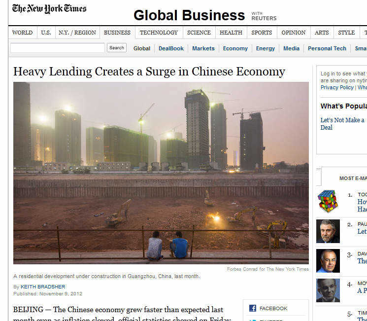 Heavy Lending Creates a Surge in Chinese Economy - story screenshot