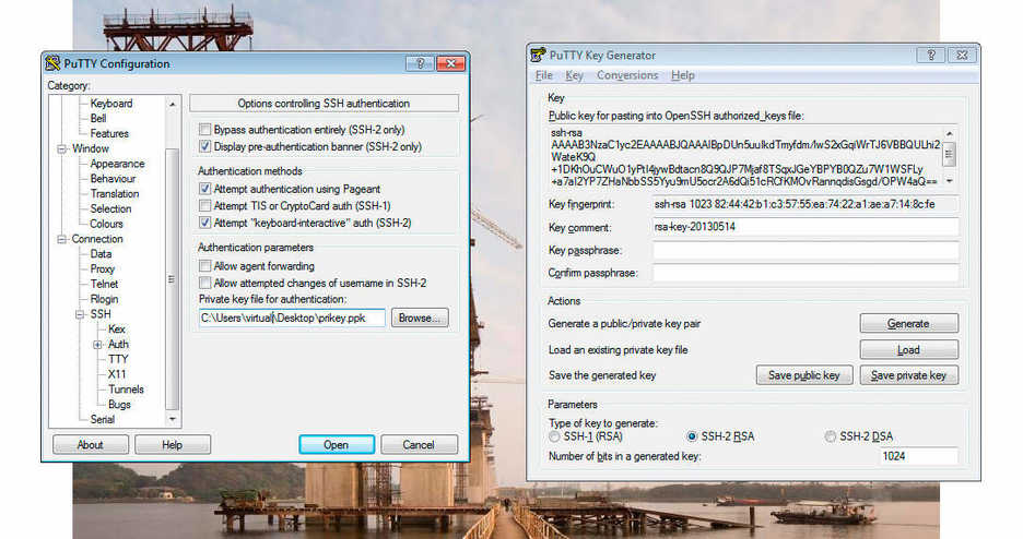 PuTTYgen privaate key for ssh