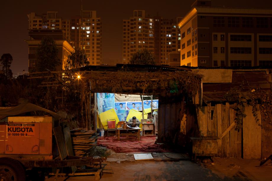 makeshift house near Huangbian metro station, Baiyun District, Guangzhou, China