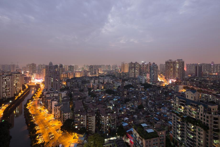 Yungui Village is seen in Haizhu District, Guangzhou, China